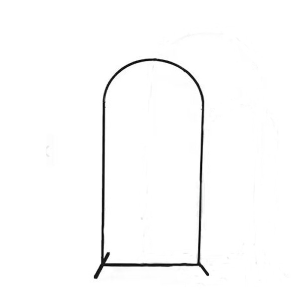 Traubogen Backdrop Round Bow Rundbogen Metall schwarz für Trauung mieten_2