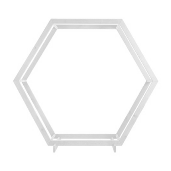 Traubogen_Backdrop_Hexagon_sechseck_Holz_weiss_Hochzeit_Freie_Trauung_mieten_2