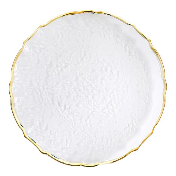 Platzteller_Eleganz_Struktur_Wellenrand_Kunststoff_rund_klar_Goldrand_33cm_mieten_Verleih_Hochzeit_Firmenfeier_Geburtstag_14
