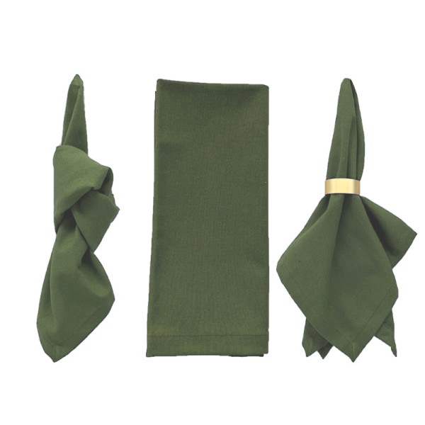 Serviette Leine olivgrün | mieten für Hochzeit und Event