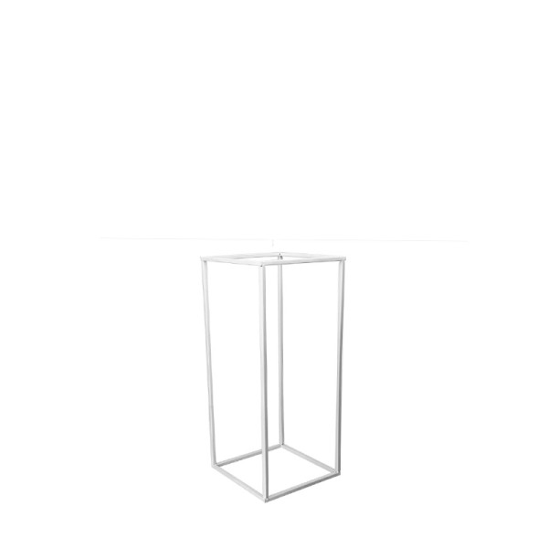Blumenständer Metallständer Metall weiss 40cm für Tischdekoration mieten für Hochzeit und Event