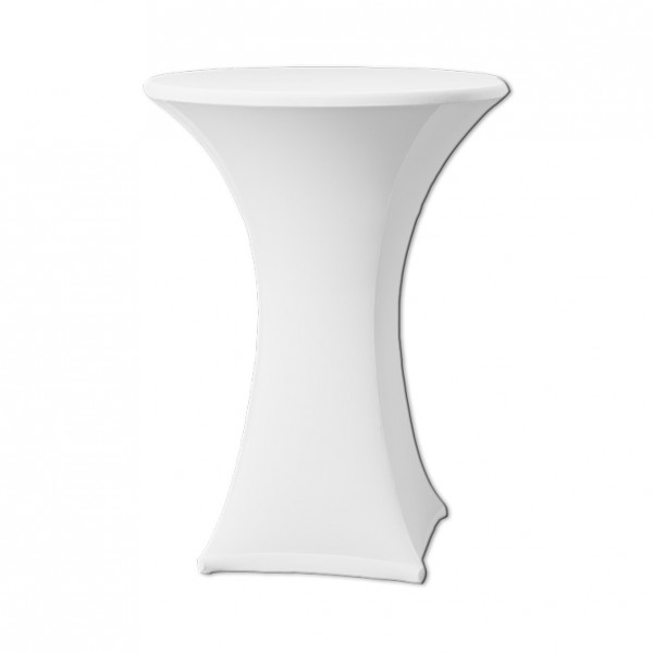 Stehtischhusse Stretch weiss mieten Verleih Stretchhussen Hochzeit Event Feier Firmenfeier Party