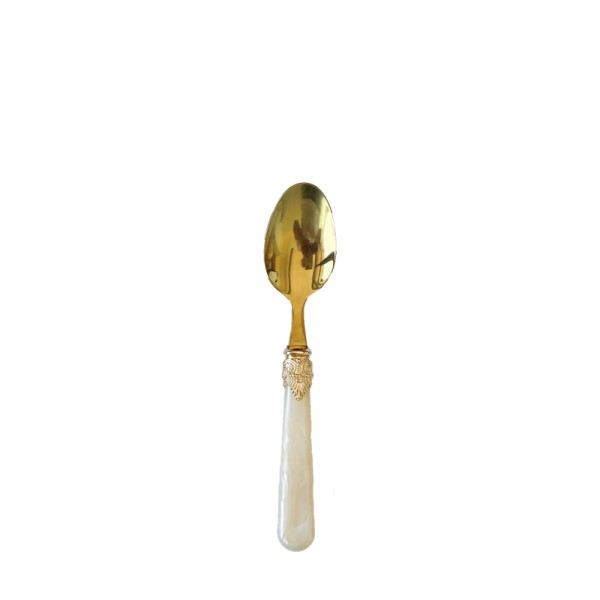 Besteck_Dessertlöffel_Kaffeelöffel_Griff_Perlmutt_Elfenbein_gold_mieten_Verleih_Hochzeit_Firmenfeier_Geburtstag_1