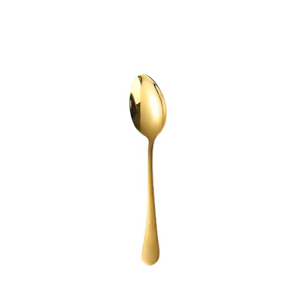 Dessertloeffel Standard gold glänzend Besteck mieten für Hochzeit und Event