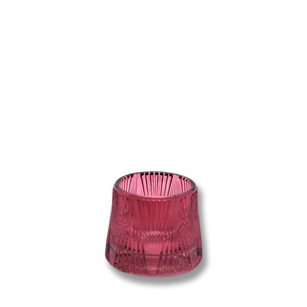 Teelichthalter Motiv, Glas bordeaux/ burgund Hochzeit Feier Tischdeko mieten