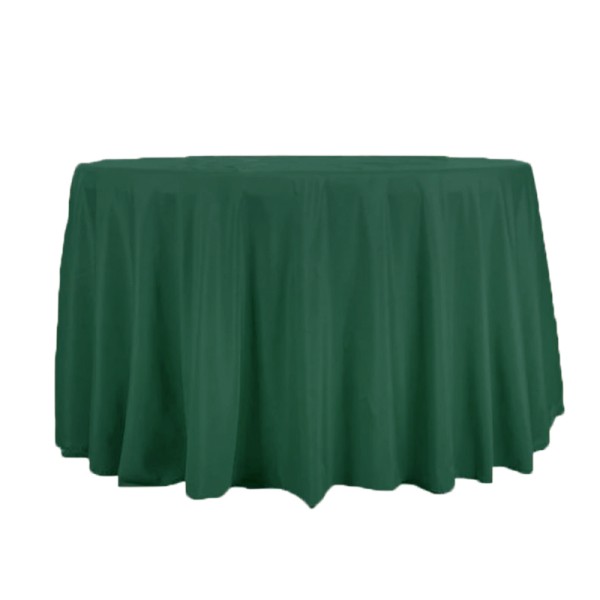 Tischdecke forets green | emerald | dunkelgrün | rund 275 cm mieten Hochzeit, Event, Feier