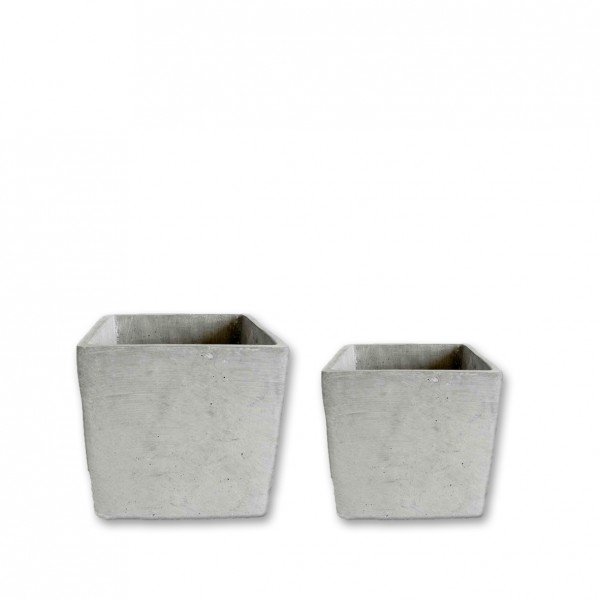 Vase Würfelvase Beton grau mieten Hochzeit, Event, Feier