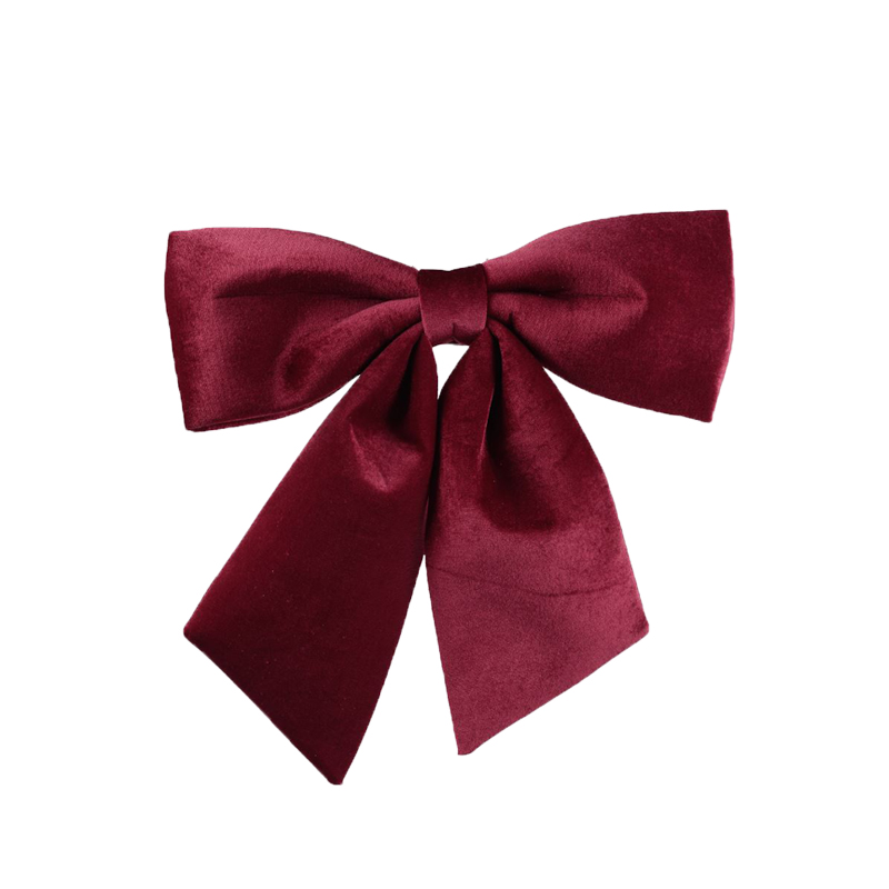 Weihnachtsbaumschmuck Schleife | Samt dunkelrot | burgundy [mieten]