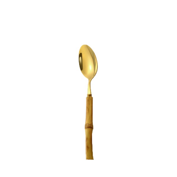 Besteck_Dessertlöffel_Bambus_Griff_Bamboo_gold_mieten_Verleih_Hochzeit_Firmenfeier_Geburtstag_1