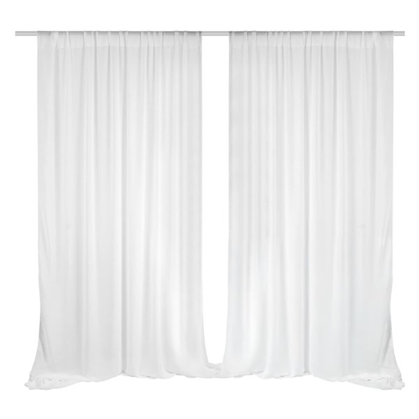 raubogen Fotobox Hintergrund Vorhang Polyester weiss Verleih | Hochzeit Event Freie Trauung [mieten]