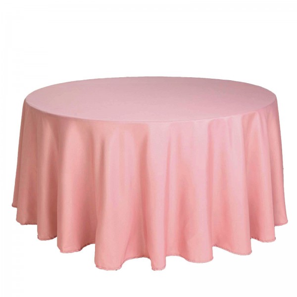 Tischdecke dusty rose | altrosa | rund 275 cm mieten Verleih Hochzeit Event