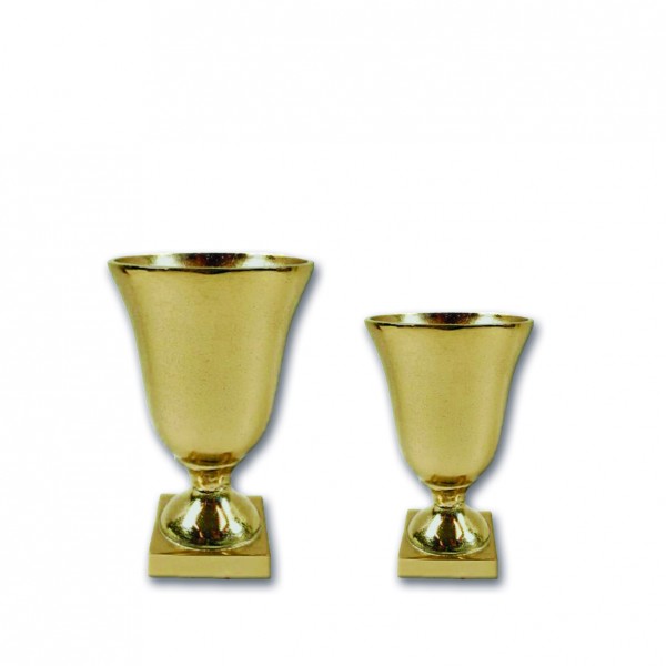 Pokalvase Vase Salerno gold Tischdeko Hochzeit, Feier mieten Verleih