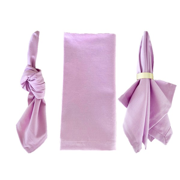 Serviette Leine flieder | mieten für Hochzeit und Event