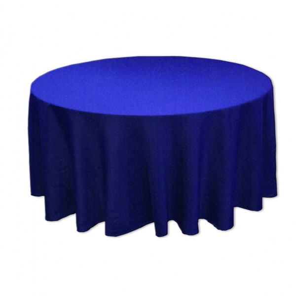 Tischdecke royalblau rund 275 cm mieten | Verleih Hochzeit Feier Event