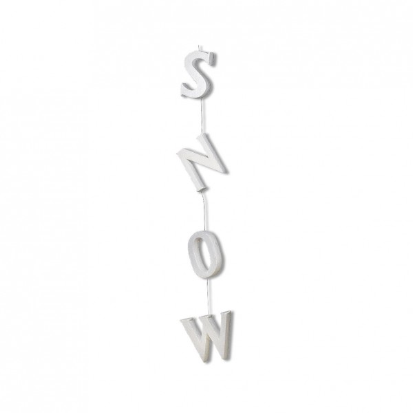 Schneegirlande "Snow" | Hartschaum weiss | 200cm | Verleih Winterfeier, Apres Ski Party, Weihnachtsfeier [mieten]