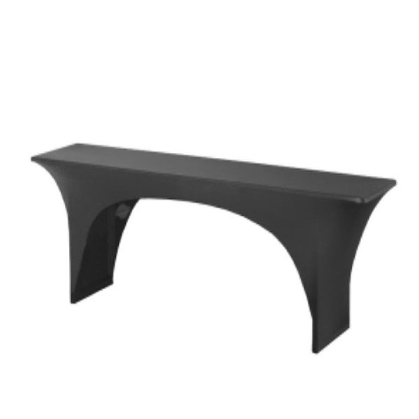 Biertischhusse Stretch Standard 50cm Festbankhussen Festbankgarniturhussen schwarz mieten | Verleih Hochzeit, Event, Feier, Firmen