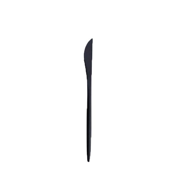 Buttermesser Stiletto schwarz Besteck mieten für Hochzeit und Feier 