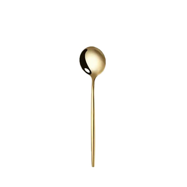 Dessertloeffel gold glänzend Besteck mieten für Hochzeit und Event