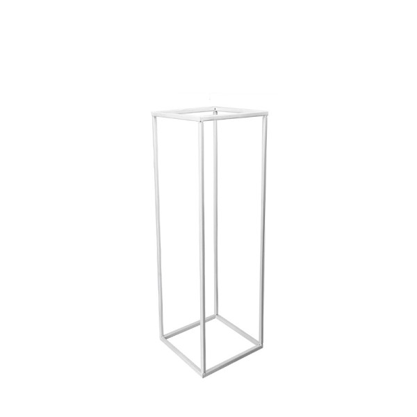 Blumenständer Metallständer Metall weiss 60cm für Tischdekoration mieten für Hochzeit und Event