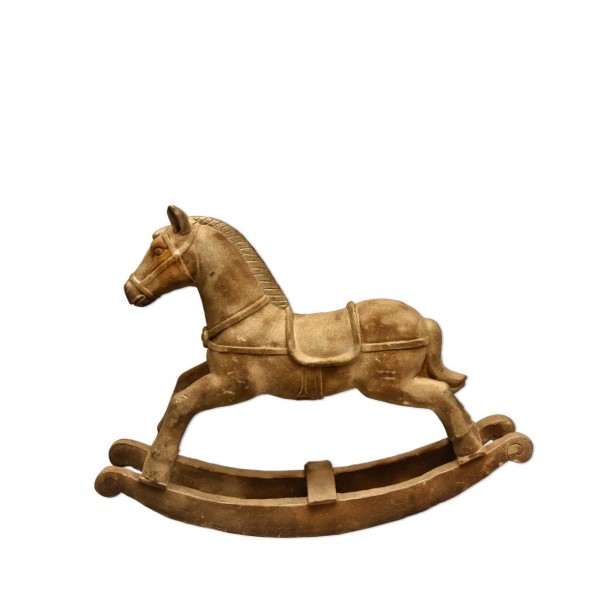 Schaukelpferd Gold