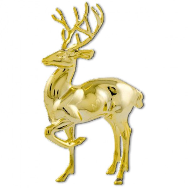 Hirsch gold | 18cm | zum Stellen | Verleih Tischdekoration Weihnachtsfeier [mieten]