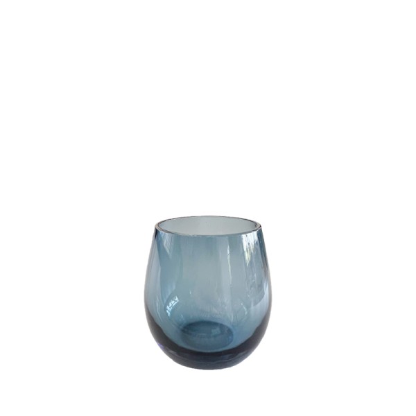 Vase | Teelichthalter | Teelichtglas Glas dunkelblau | navyblue [mieten]
