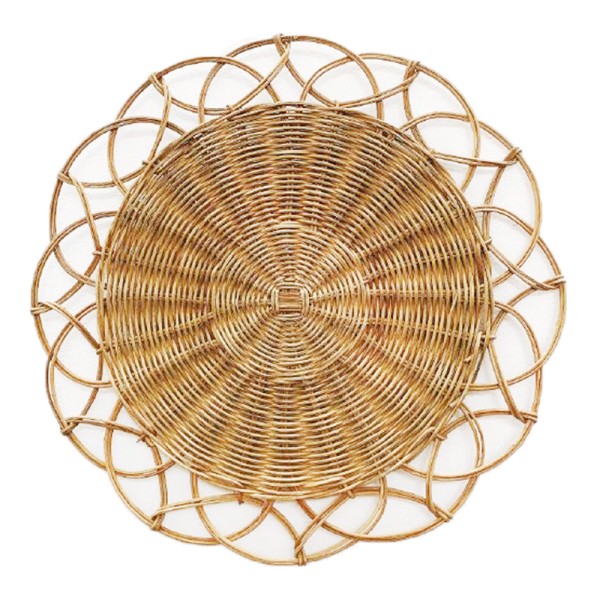 Platzset_Rattan_Floral_natur_beige_35cm_mieten_Verleih_Hochzeit_Event_Firmenfeier