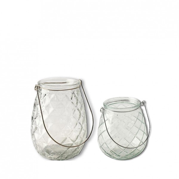 Vase Kristall Glas klar mit Henkel gold mieten Hochzeit Deko