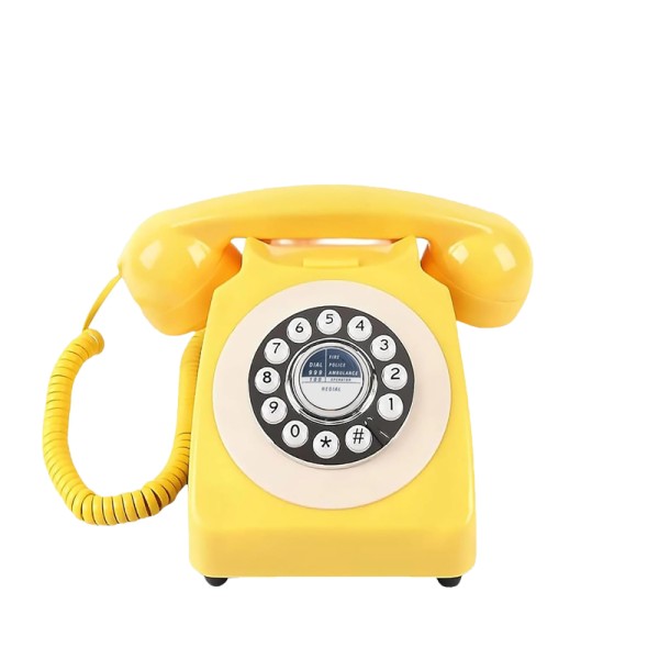 Telefon Audio Gästebuch | Guestbook Classic gelb mieten | Verleih Hochzeit, Geburtstag, Feier, Event