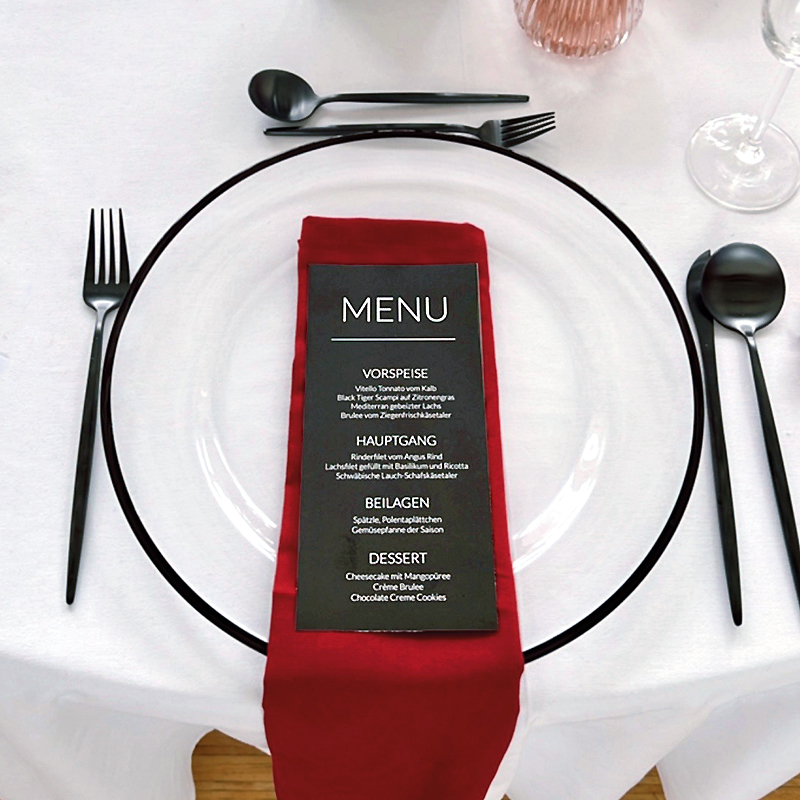 Serviette Leinen | cherry | kirschrot | dunkelrot [mieten]
