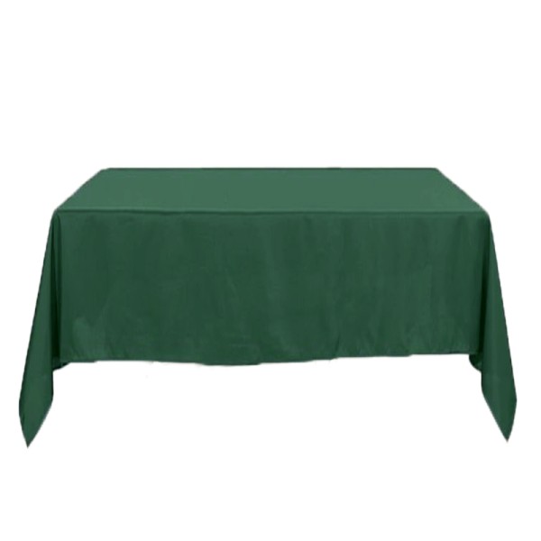 Tischdecke forest green | emerald | duneklgrün | eckig 150x260 cm mieten | Verleih Hochzeit Event Feier