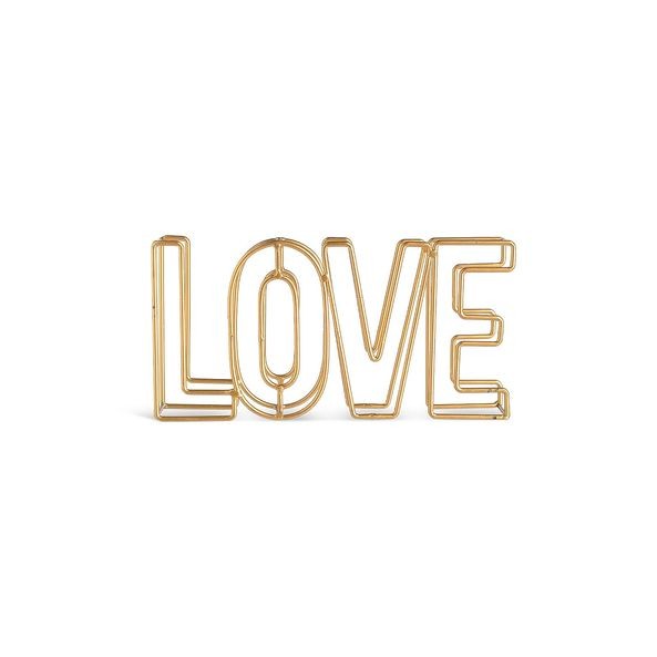 Schriftzug LOVE geometrisch | gold [mieten]