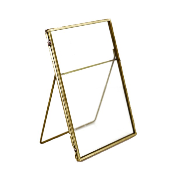 Bilderrahmen_Glas_Metall_Goldrand_15cm_20cm_mieten_Hochzeit_Schild_Tischnummer