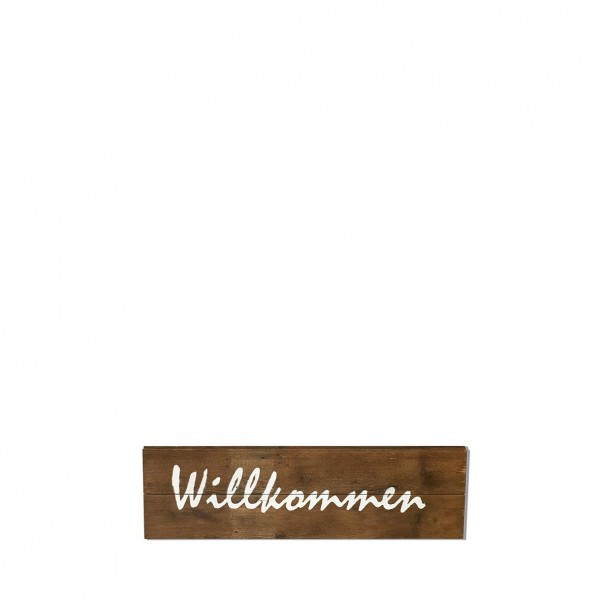 Holzschild Willkommen [mieten]