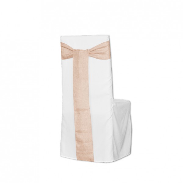 Schleifenband Jute Hellrosa Muster