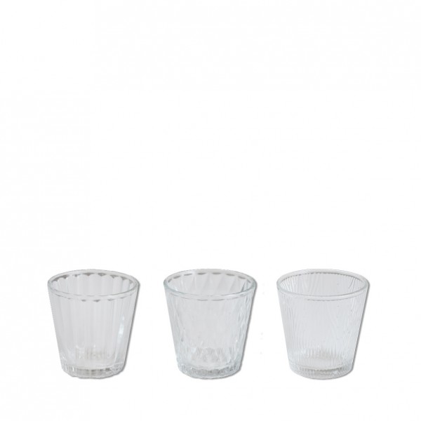 Vase/ Teelichthalter konisch Kristall Raute mieten Tischdeko Hochzeit