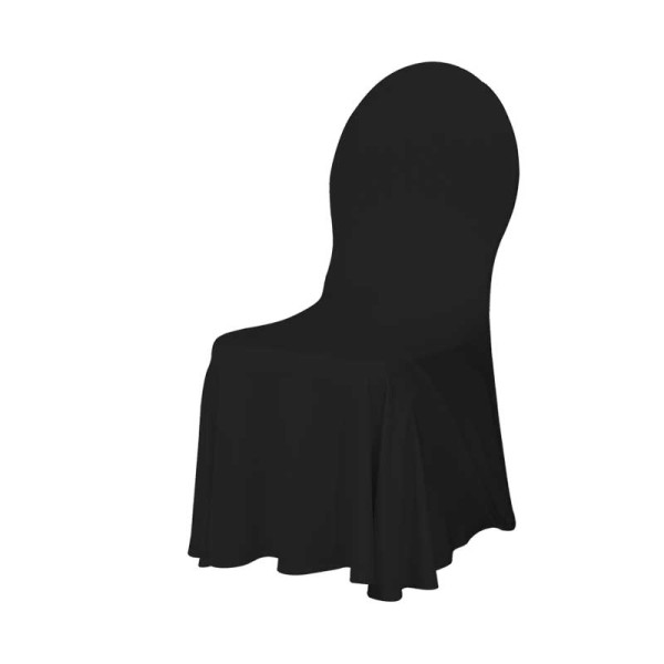 Stuhlhusse schwarz flexibel universell modern für Stühle Stretch mieten Verleih Hochzeit Event_2