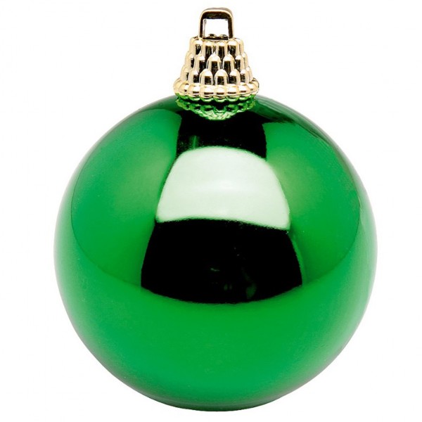 Weihnachtskugel grün glänzend | Verleih Weihnachtsfeier [mieten]