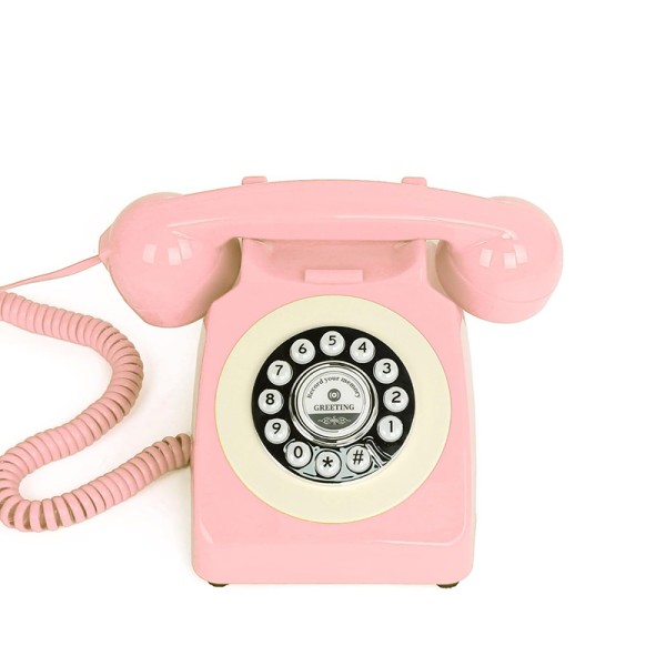 Telefon Audio Gästebuch | Guestbook Classic rosa mieten | Verleih Hochzeit, Geburtstag, Feier, Event