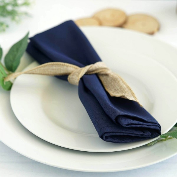 Serviette Polyester navy blue dunkelblau mieten | Verleih Hochzeit Event
