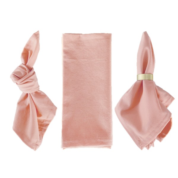 Serviette Leinen altrosa | dusty rose | mieten Verleih Tischdeko für Hochzeit, Geburtstag, Feier, Event
