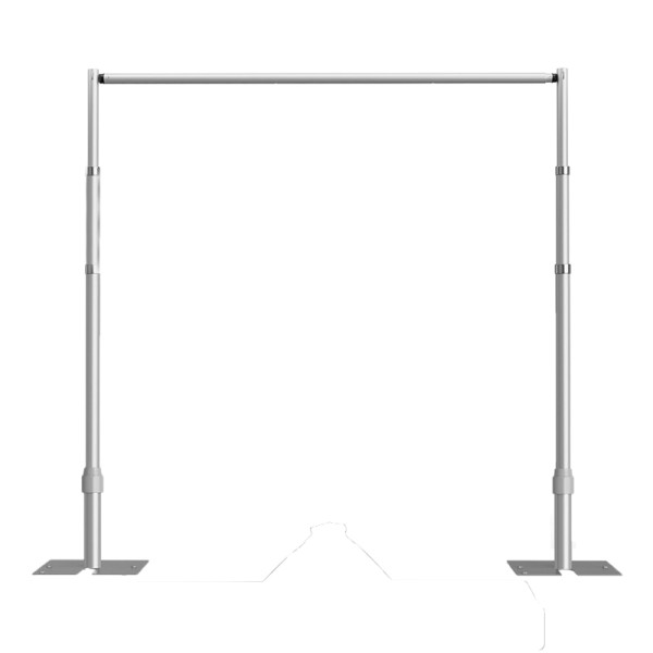 Traubogen Backdrop | Gestell | Fotobox Hintergrund Verleih | Alu silber | ausziehbar bis 260cm Höhe + 300cm Breite | Freie Trauung [mieten]