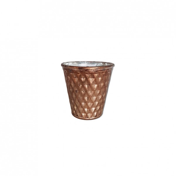 Vase konisch Raute kupfer/ roségold tischdeko Hochzeit, Feier mieten