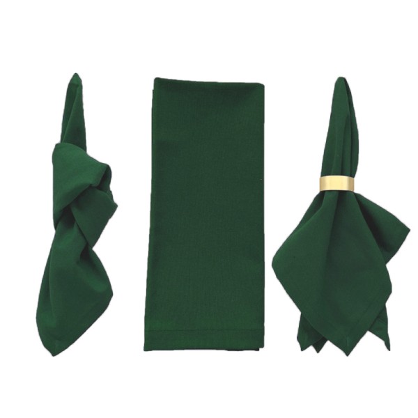 Serviette Leine forestgreen, emerald green, dunkelgrün mieten | Verleih für Hochzeit, Feier, Geburstag, Event