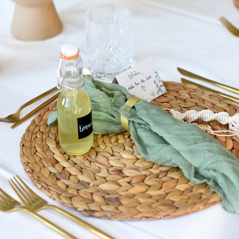 Serviette Musselin | dusty green | grün [mieten]