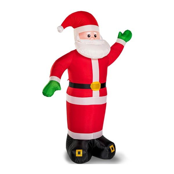 Weihnachtsmann XXL | Nikolaus 2,50m LED beleuchtet, aufblasbar, IP44 [mieten]