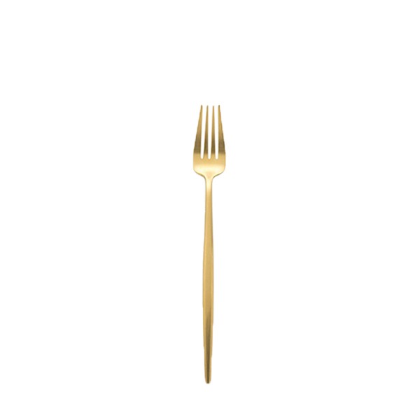 Dessertgabel gold Stiletto Besteck mieten Verleih Hochzeit Firmenfeier Geburtstag