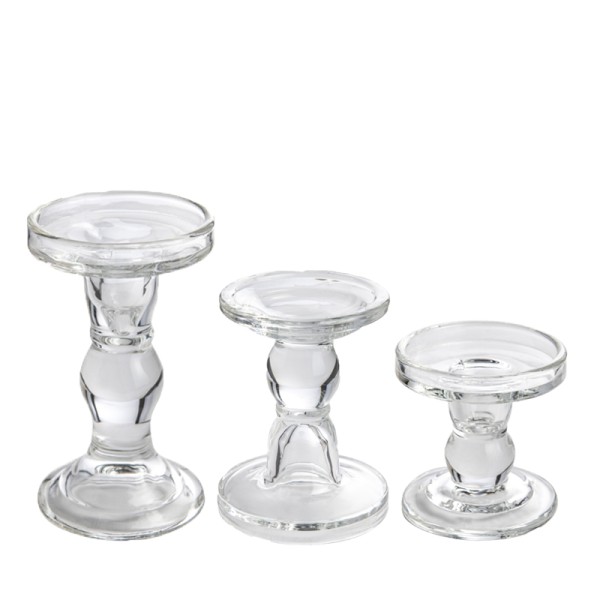 Kerzenständer für Stumpenkerzen Glas | Kerzenhalter | Kerzenleuchter [mieten]