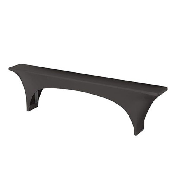 Bierbankhusse schwarz stretch weiss 25cm Festbankhussen Festbankgarniturhussen mieten | Verleih Hochezit, Event, Feier, Firma