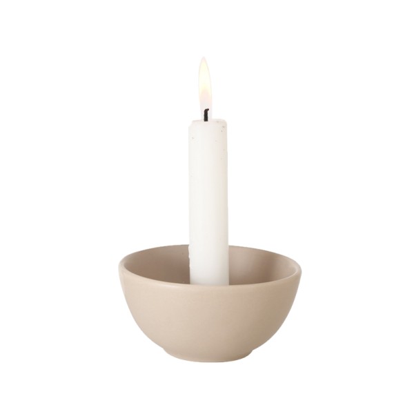 Kerzenschale Keramik beige | Kerzenhalter | Kerzenleuchter [mieten]